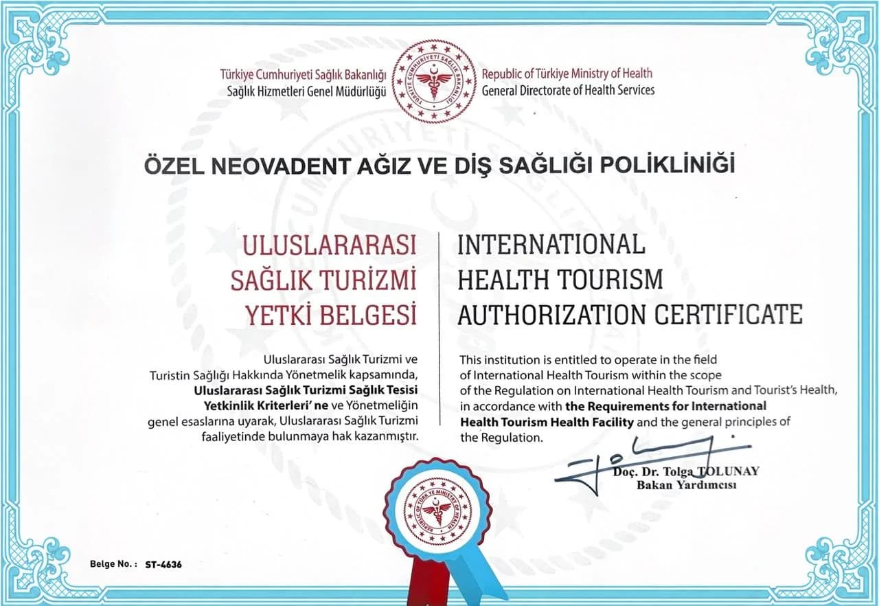 International Health Tourism Authorisation Certificate