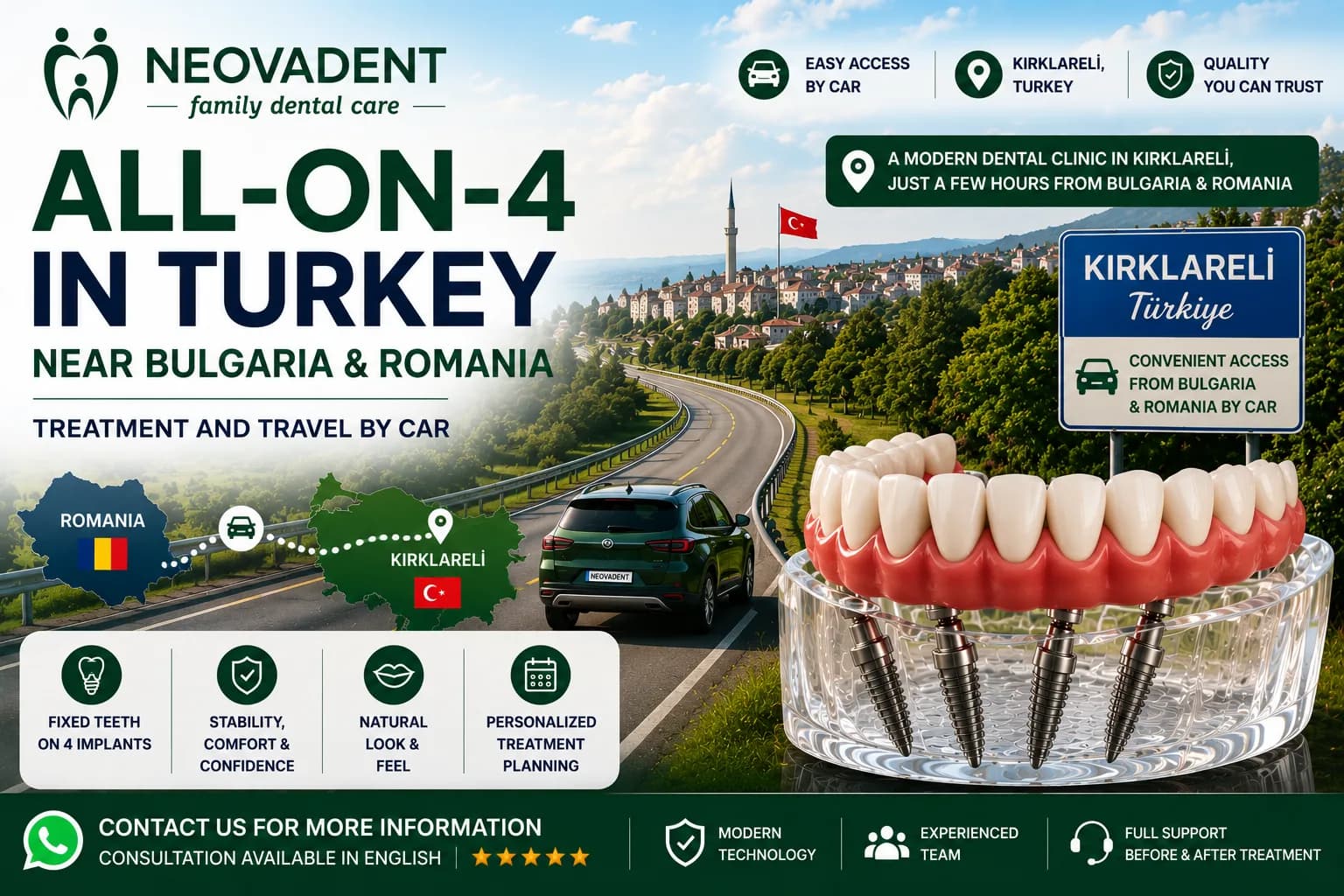 All-on-4 в Турция близо до България | Лечение и пътуване с автомобил