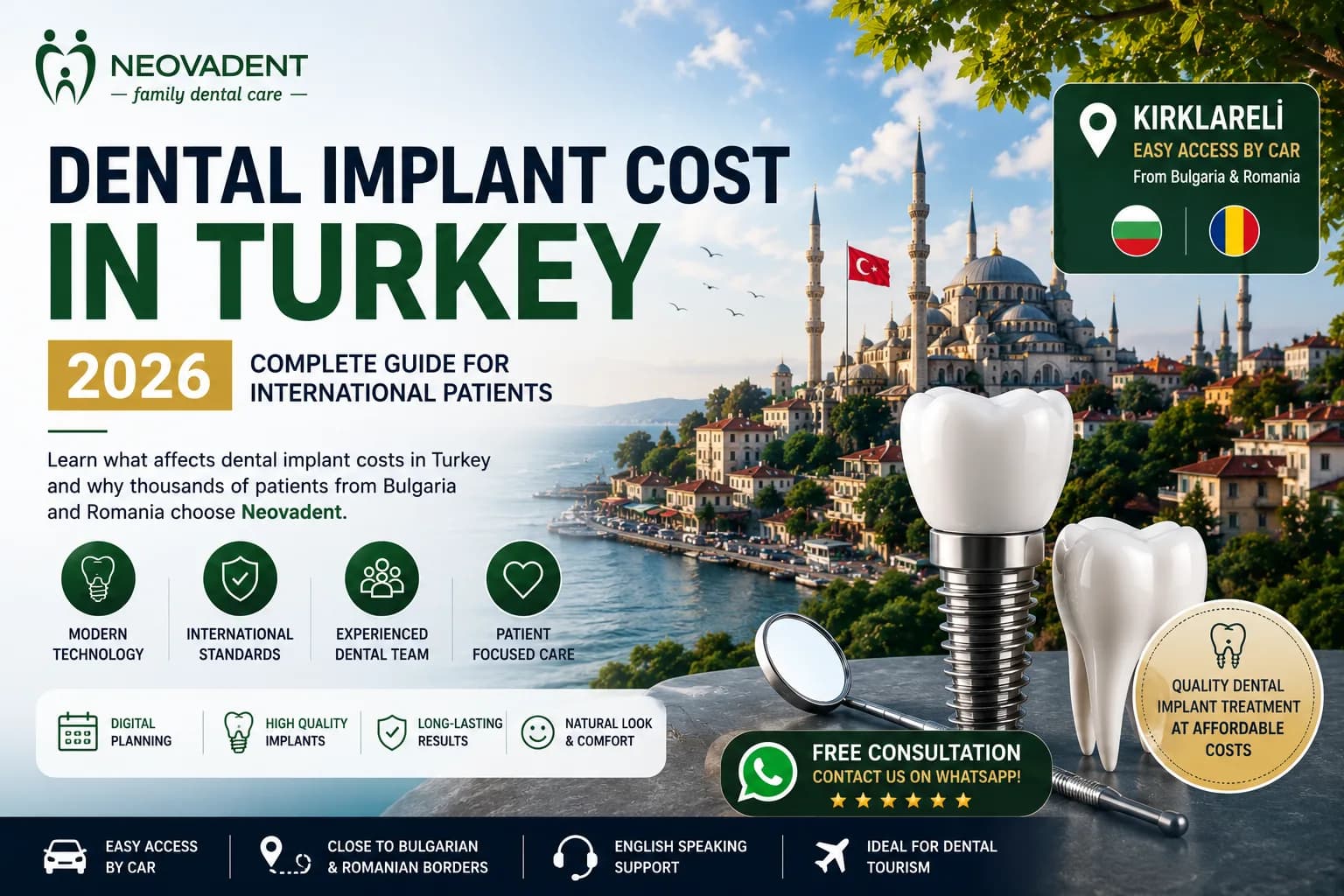 Dental Implant Cost in Turkey 2026 | Guide for International Patients
