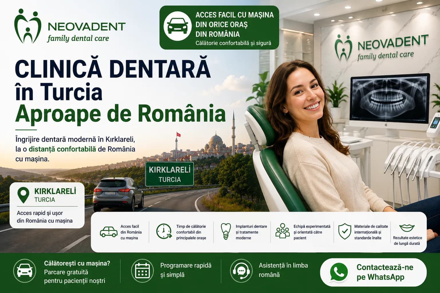 Implant Dentar în Turcia | Aproape de România | Neovadent